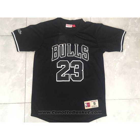 Maglia Manga Corta Chicago Bulls Michael Jordan #23 Nero